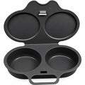 BPA-Free Microwave 2-Cup Egg Steamer Mold (Dark Gray) – Non-Stick Quick Prep Egg Cooker
