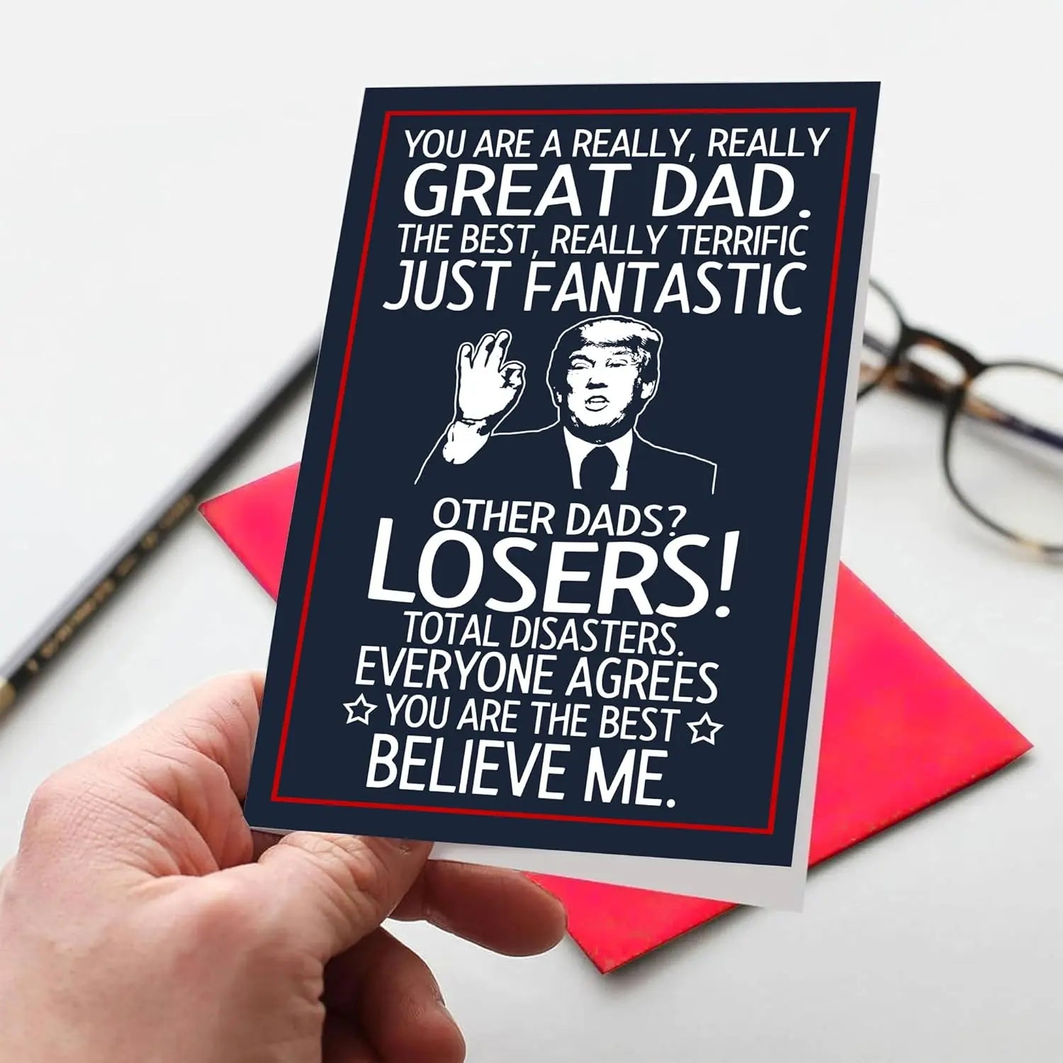 "You Are a Great Dad, Trust Me" Funny Father’s Day Greeting Card