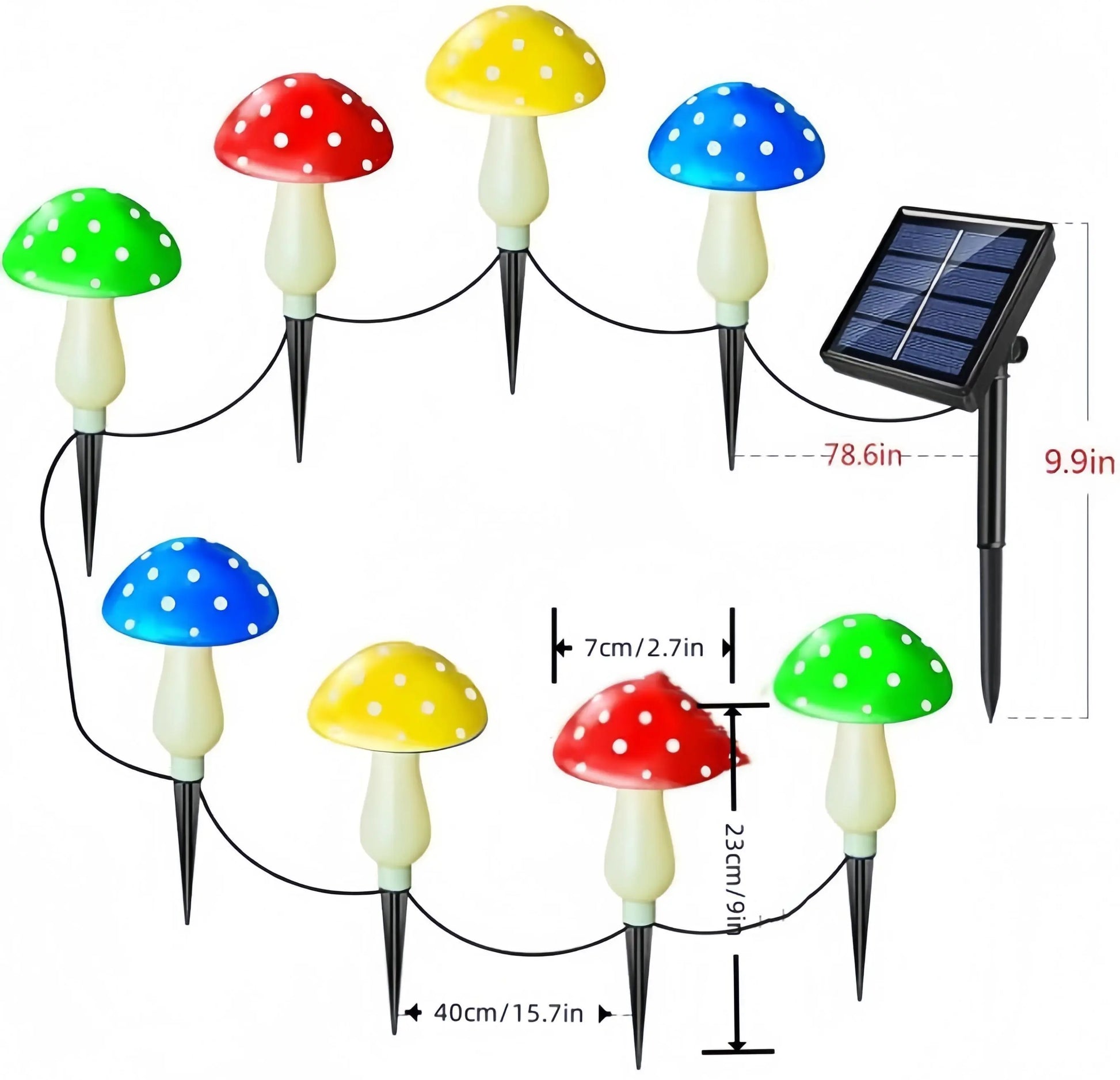Solar Powered Mushroom Shaped Garden Light 1 Set Outdoor Decorative Lamp Solar Garden Ambient LED Light for Yard Patio Path Solar Landscape Lights Outdoor Pathway Lighting copper decoration