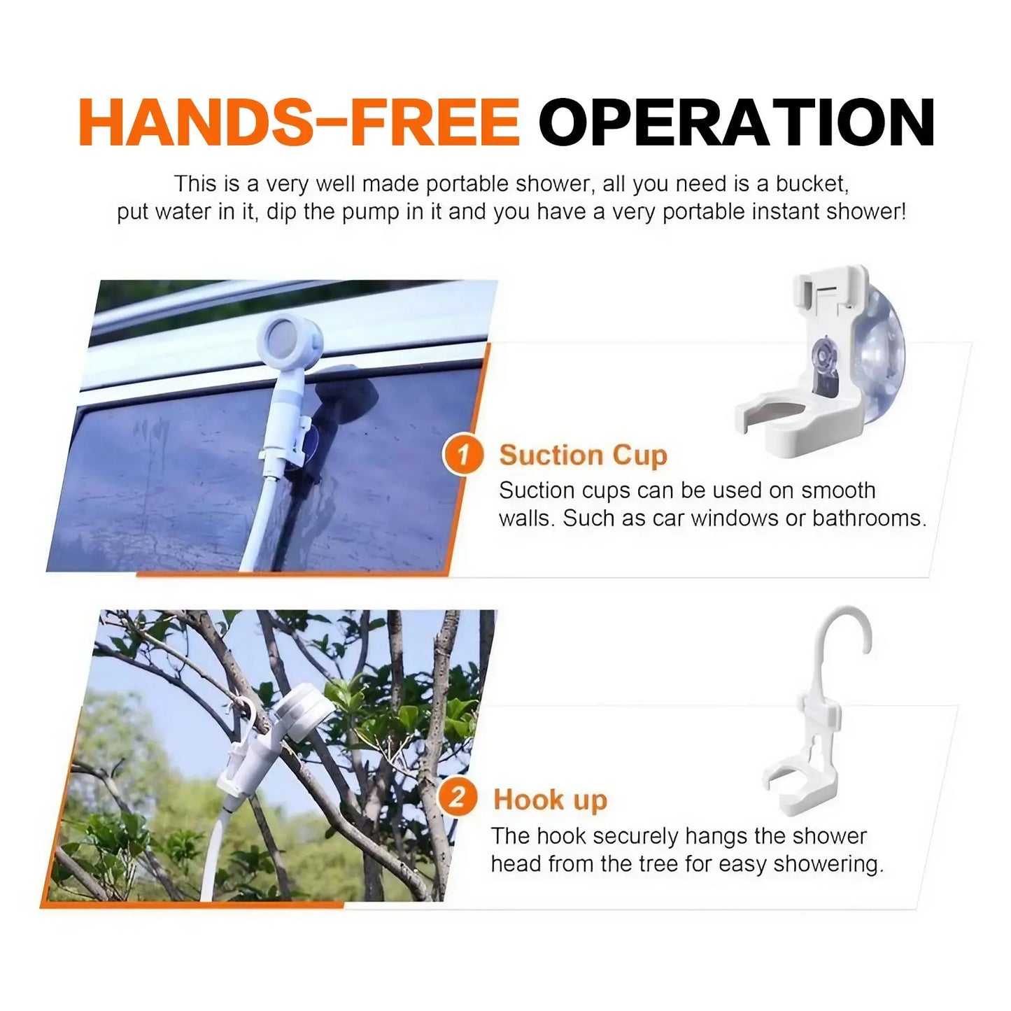 Rechargeable Portable Camping Shower Kit – Outdoor Shower Pump for Travel, Pets & Garden