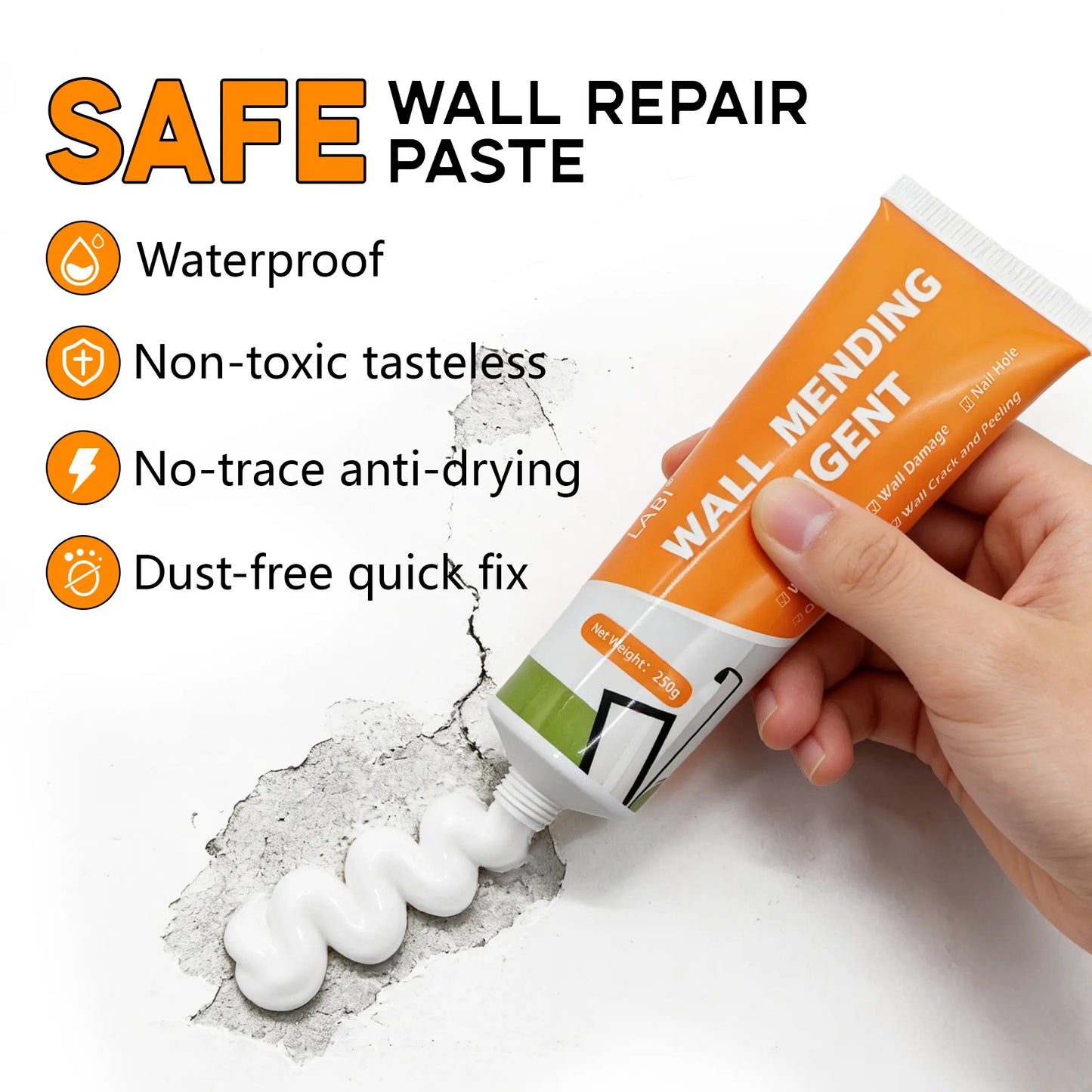 Drywall Patch Repair Kit (250g Wall Mending Agent)