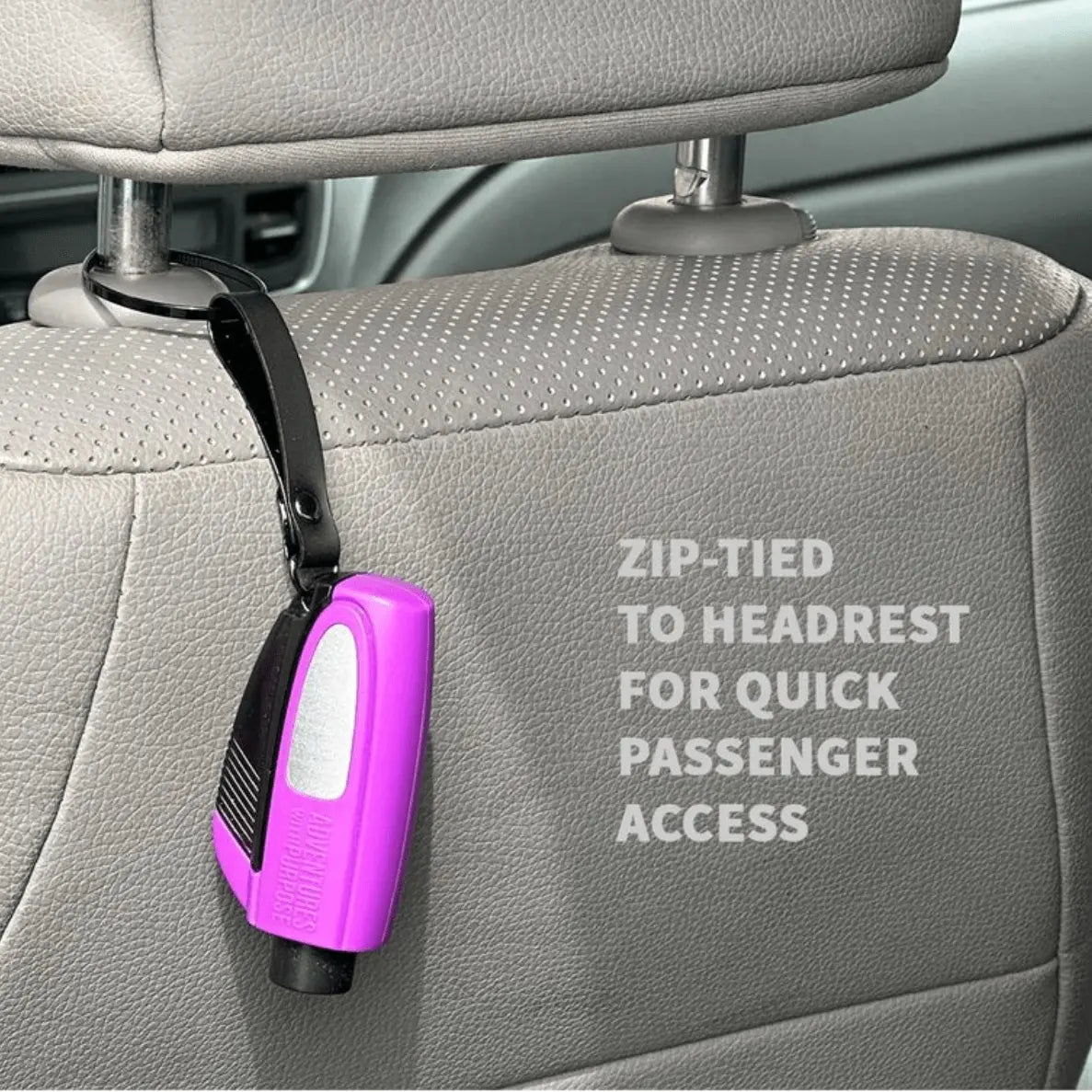 2-in-1 Emergency Car Escape Tool – Window Breaker & Seat Belt Cutter Keychain