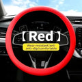 Universal Silicone Steering Wheel Cover – Non-Slip Soft Lychee Texture Auto Protector