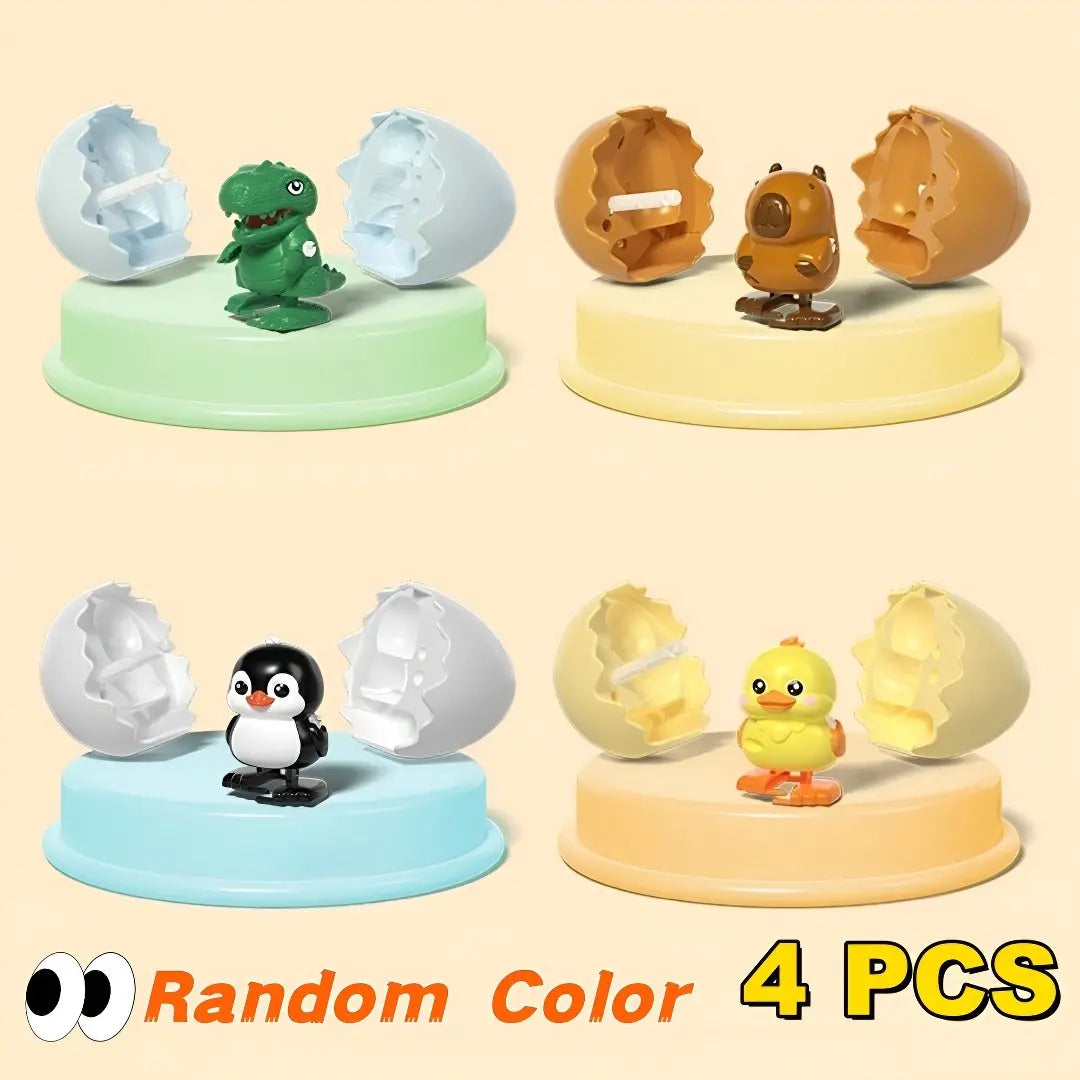 "The Great Hatch" Wind-Up Surprise Easter Eggs - Hilarious Hopping Dinosaur & Animal Party Favors