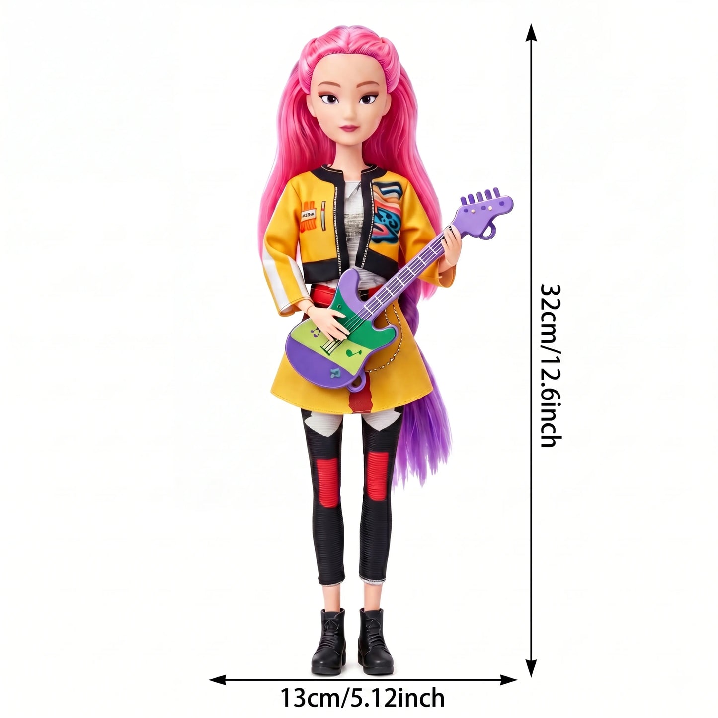 11.5 Inch 12-Joint Poseable Action Figure, Mystic Guardian Collectible Doll, Anime Style Toy for Fans of Korean Pop Culture