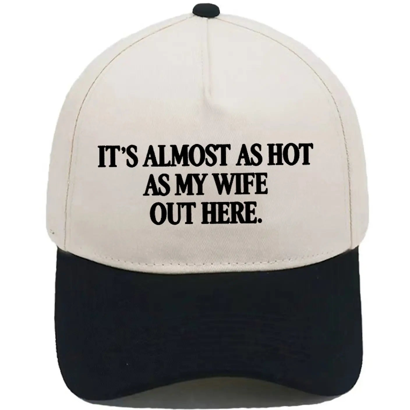 Funny "Almost As Hot As My Husband" Hat – Retro Two-Tone Snapback Cap