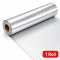 Oil-Proof Aluminum Foil Kitchen Backsplash Wallpaper – Self-Adhesive Heat-Resistant Silver Contact Paper