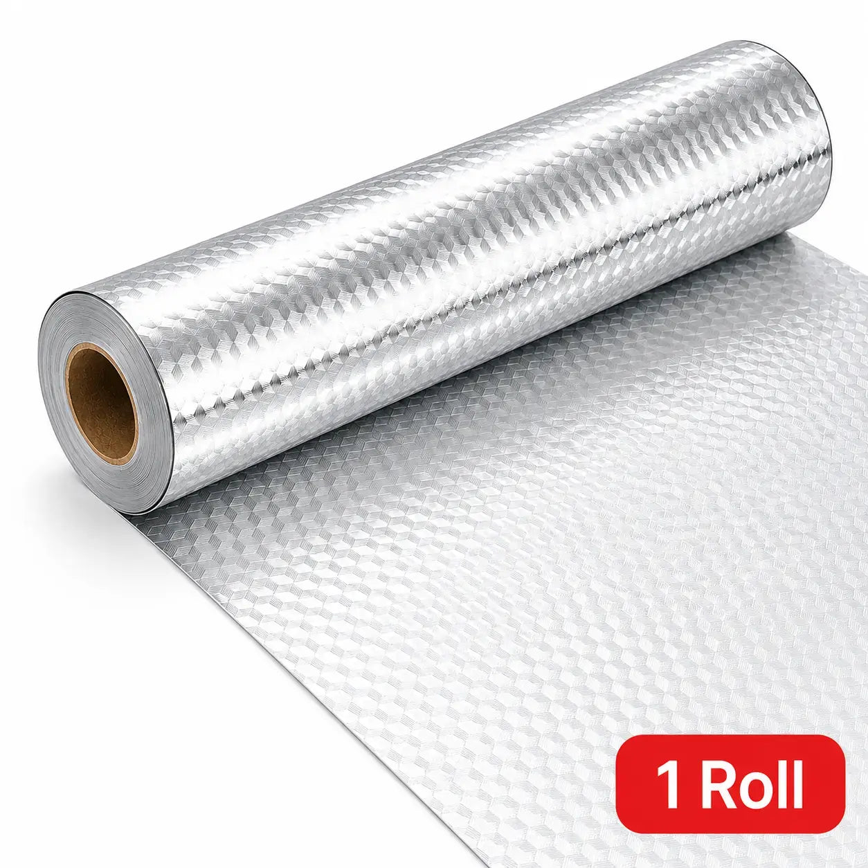 Oil-Proof Aluminum Foil Kitchen Backsplash Wallpaper – Self-Adhesive Heat-Resistant Silver Contact Paper