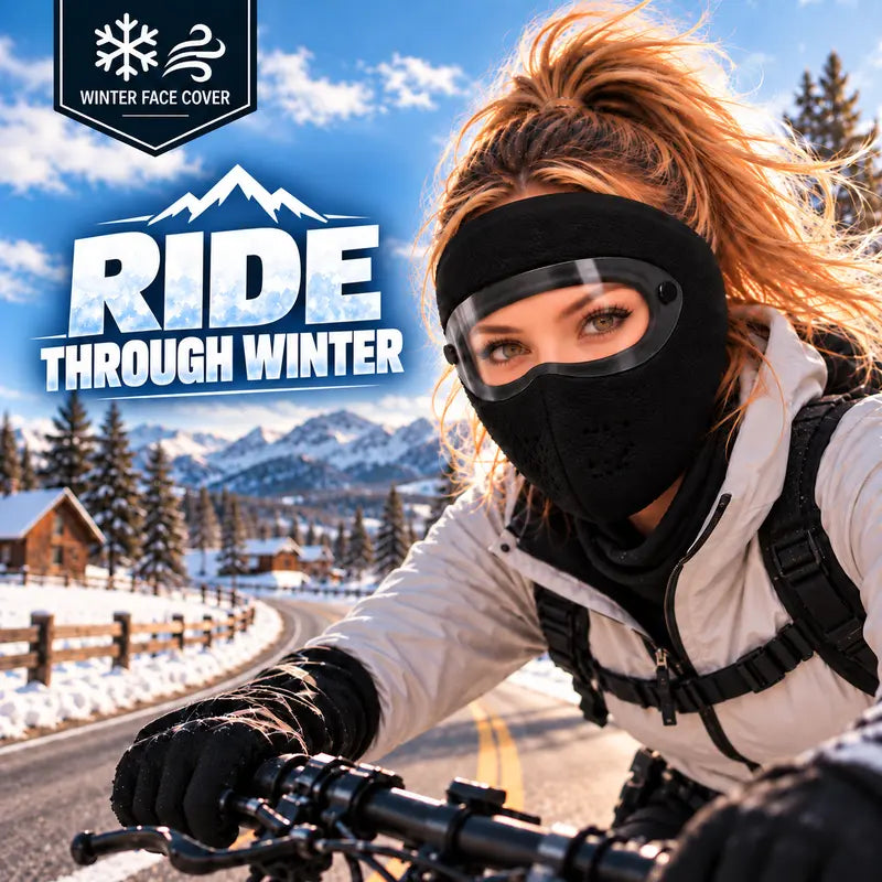 Winter Face Mask with Detachable Goggles – Windproof Thermal Fleece Full Cover for Outdoor Cycling & Skiing