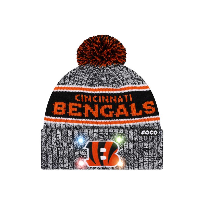 NFL Officially Licensed Team Color Warm Light up Pom Beanie