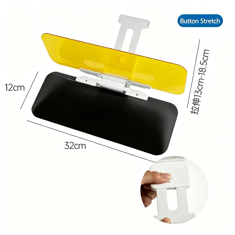 Adjustable Car Anti-Glare Sun Visor – Dual-Color Day & Night Driving Shield