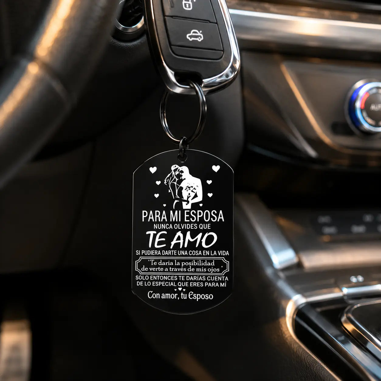 To My Wife Forever Love Keychain, Stainless Steel Keyring,Romantic Husband Gift for Wife, Stainless Steel Love Keepsake Keychain, Anniversary Birthday Gift for Her