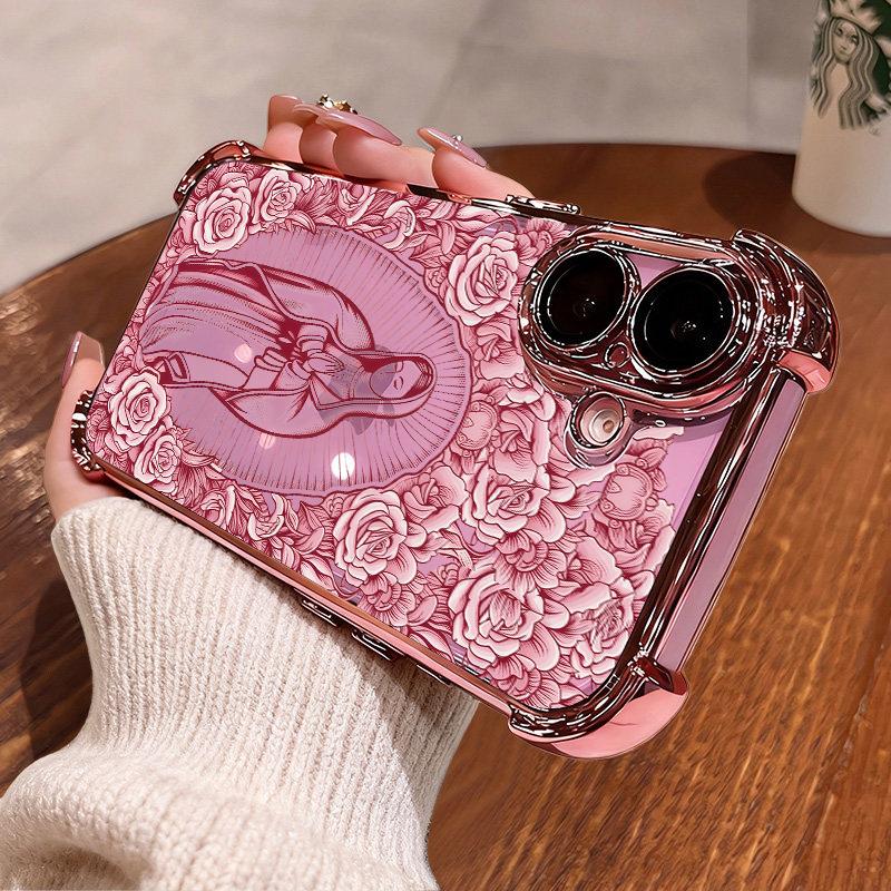 Rose & Guadalupe Catholic Coquette Case with Clover Strap for iPhone & Samsung Galaxy
