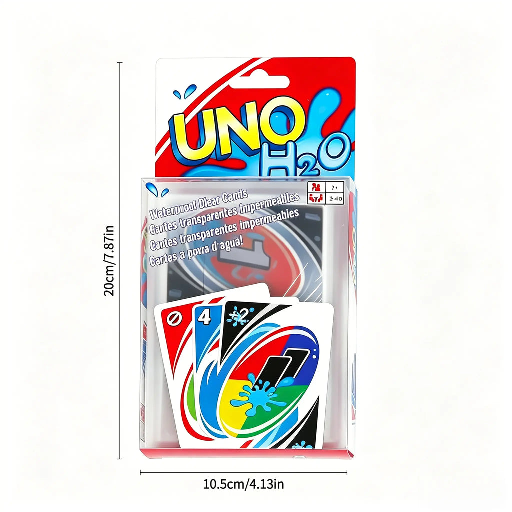 Jeu de cartes étanche H2O - Jeu de société multijoueur transparent en PVC résistant aux éclaboussures, étanche à la pression, jouet pour adultes et enfants pour fête à la piscine estivale, cadeau d'anniversaire