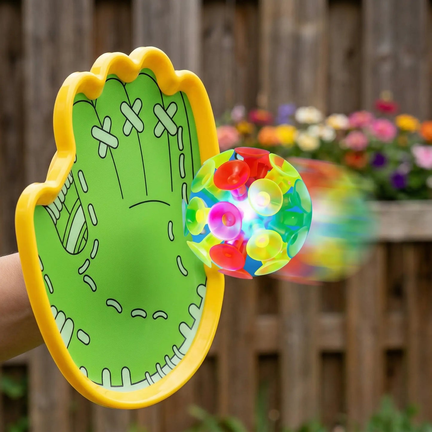 Light-Up Toss & Catch Toy Set | 2 Rackets & 1 Glow Ball, Outdoor Family Game Gift