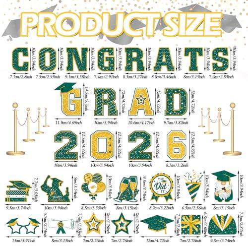 2026 Graduation Car Magnets Congrats Grad Magnetic Bumper Stickers Refrigerator Decals Senior Car Decorations for Car Refrigerator Garage Door