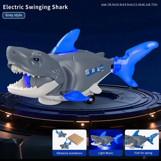 Deep-Sea Discovery: Electric "Bump & Go" Swinging Shark Toy