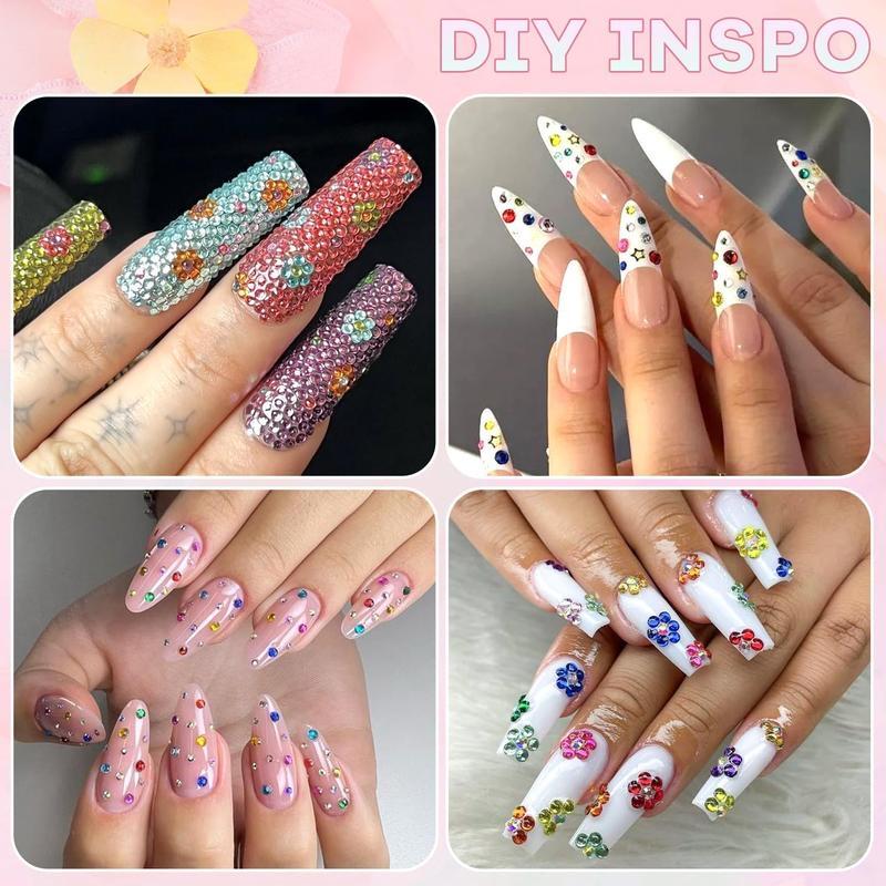 42000Pcs 40Colors 3mm Jelly Flatback Rhinestones Kit for Nail Art, Shoes & DIY Crafts