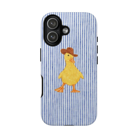 Cowboy Duck iPhone Case, Cute Western Duck Phone Cover