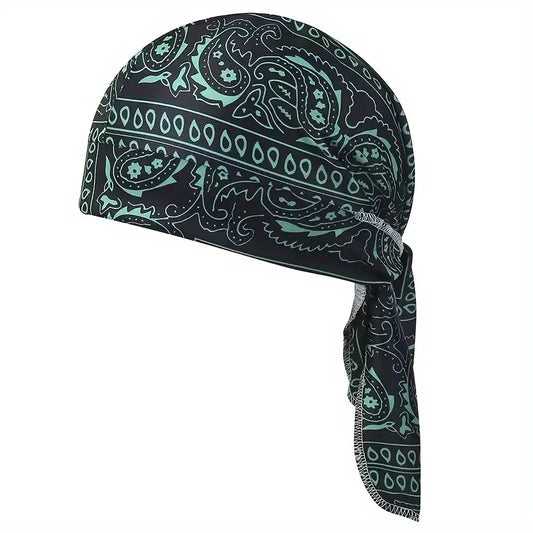 Paisley Cooling Headscarf Cap Set, Motorcycle Pirate Head Wrap Safety Helmet Liner, Elastic Fit Hand Washable Multifunctional Outdoor Headwear for Athletes & Outdoor Enthusiasts