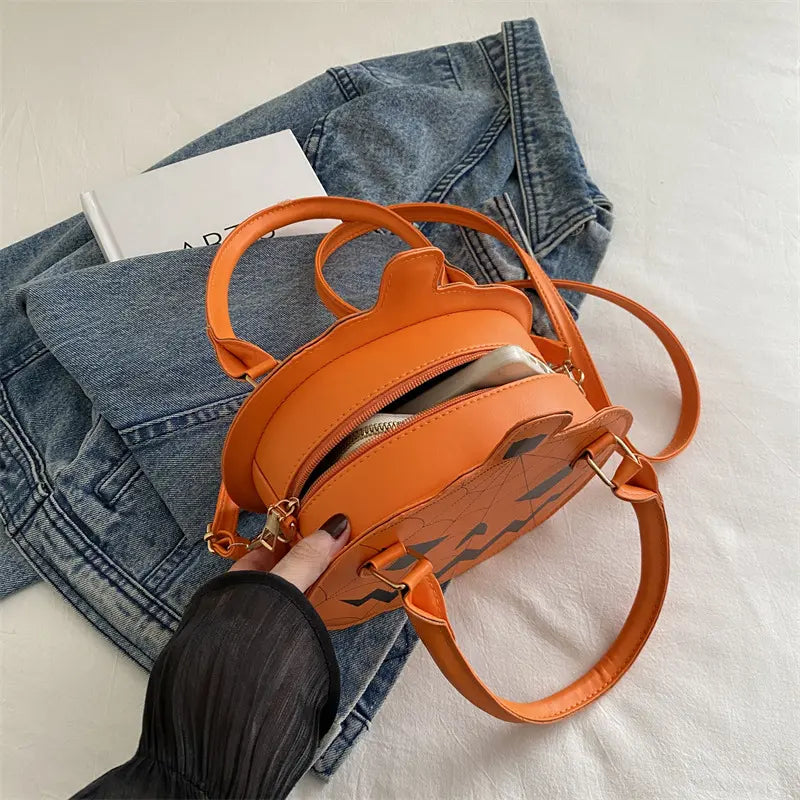 Novelty Halloween Pumpkin Shoulder & Crossbody Bag for Women