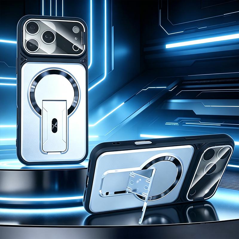 Weseecase Clear MagSafe Case for iPhone 17 Pro Max – Hidden Stand & Lens Protection