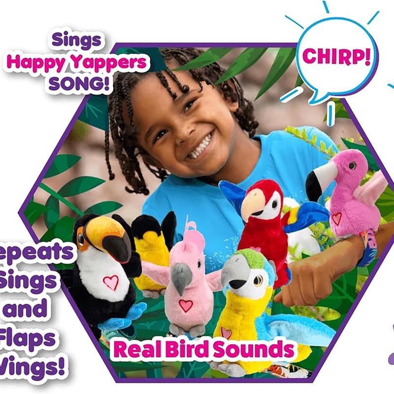 Happy Yappers 2 Pack Interactive Slap Bracelet Birds | Interactive Wearable Toy