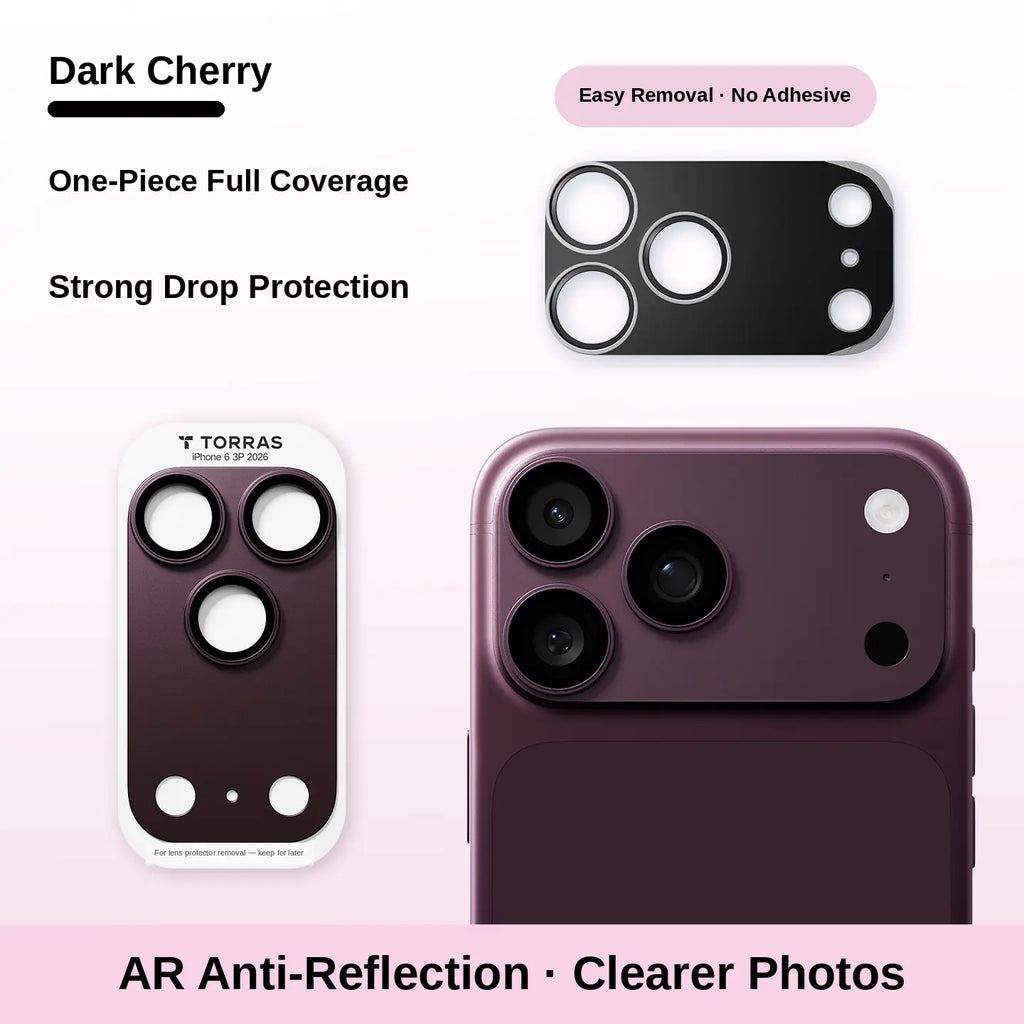 9H+ Tempered Glass Camera Lens & Module Protector for iPhone 17 Series – Shatterproof Cosmic Orange