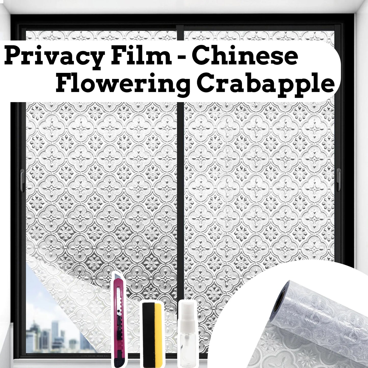 Static Cling Window Privacy Film – Removable UV Blocker & Reflective Mirror Tint for Glass Doors