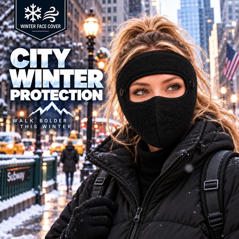 Winter Face Mask with Detachable Goggles – Windproof Thermal Fleece Full Cover for Outdoor Cycling & Skiing