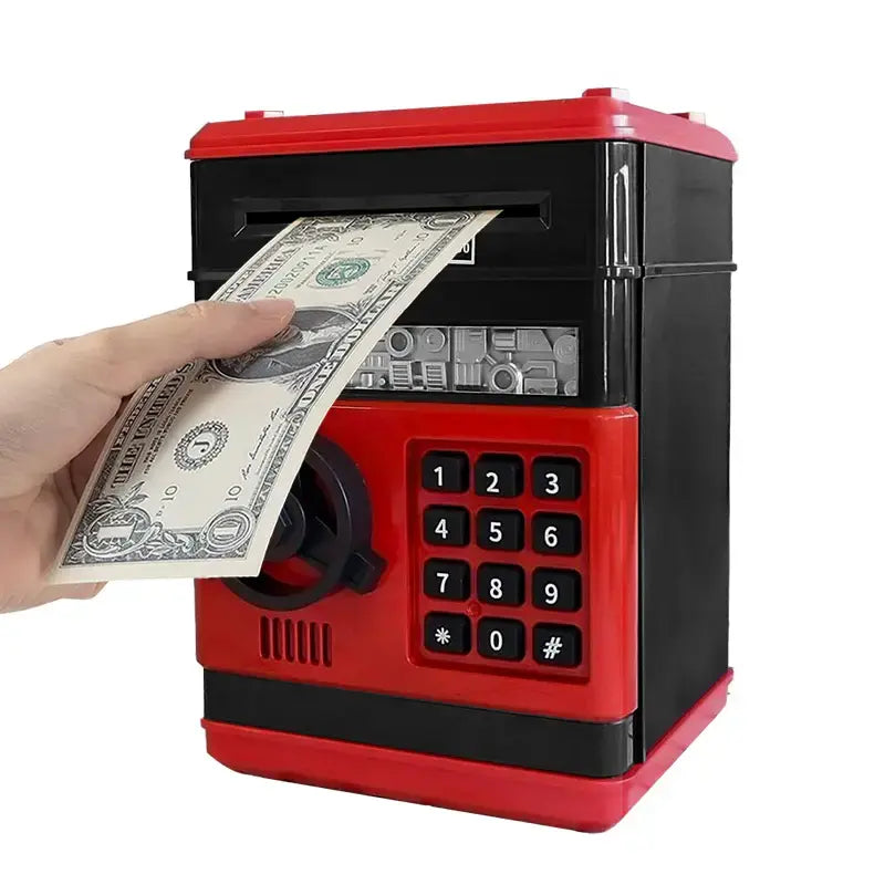 Digital Piggy Bank with Password Code Lock - ABS Mini ATM Safe, Electronic Coin Money Savings Box Toy for 3-12 Year Old Boys Girls, Cool Gifts for Kids for Christmas Birthdays