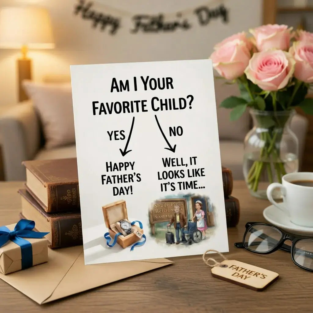 'Dad Joke' Funny Father’s Day & Birthday Greeting Card - Hilarious Gift from Daughter