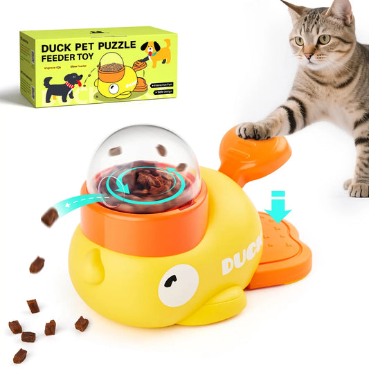 Turn Playtime Into Mealtime 🐱 | Duck Puzzle Treat Dispenser That Keeps Pets Busy & Happy