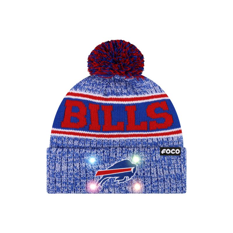 NFL Officially Licensed Team Color Warm Light up Pom Beanie