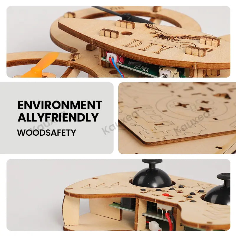 Beginner RC Training Toy Set – Pre-Tested Stunt Flip DIY Wooden Assembly Kit