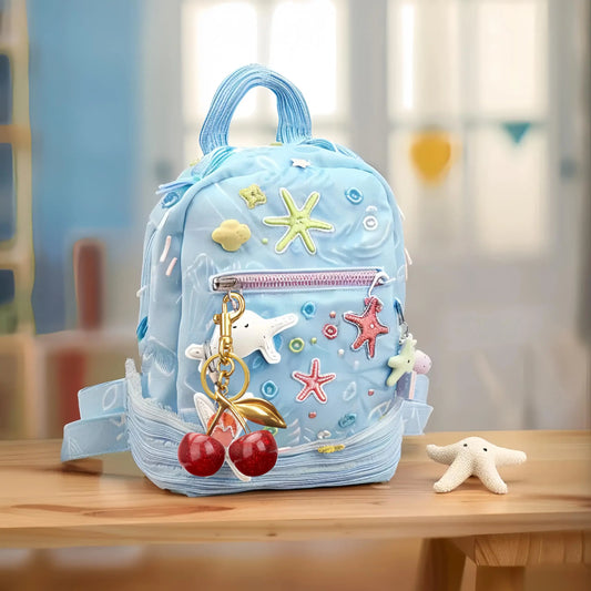 Cute Cherry Keychain Bag Charm, Women's Car Keyring & Leather Handbag Accessory