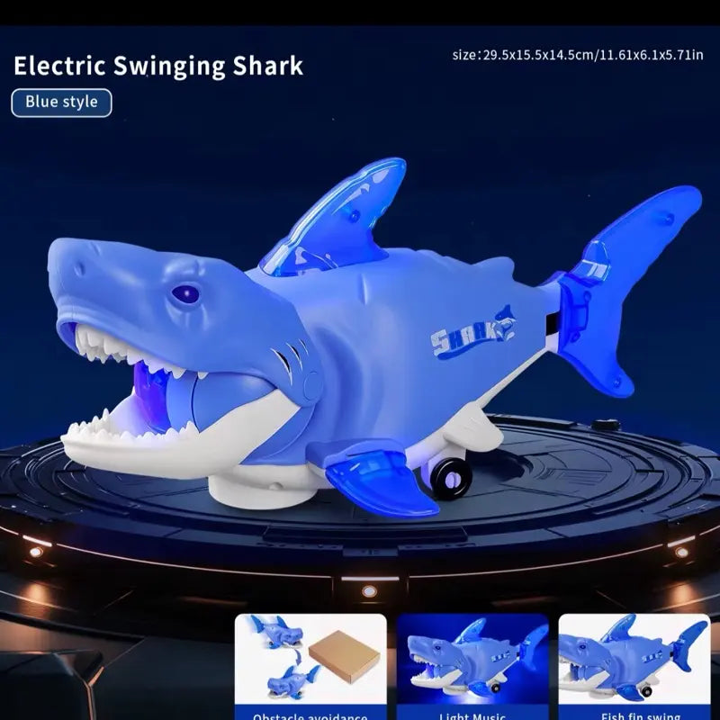 Deep-Sea Discovery: Electric "Bump & Go" Swinging Shark Toy