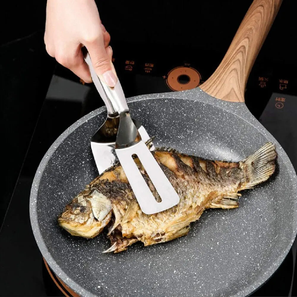 Stainless Steel Steak Tongs – Multi-Purpose BBQ Meat Clip & Kitchen Serving Tool