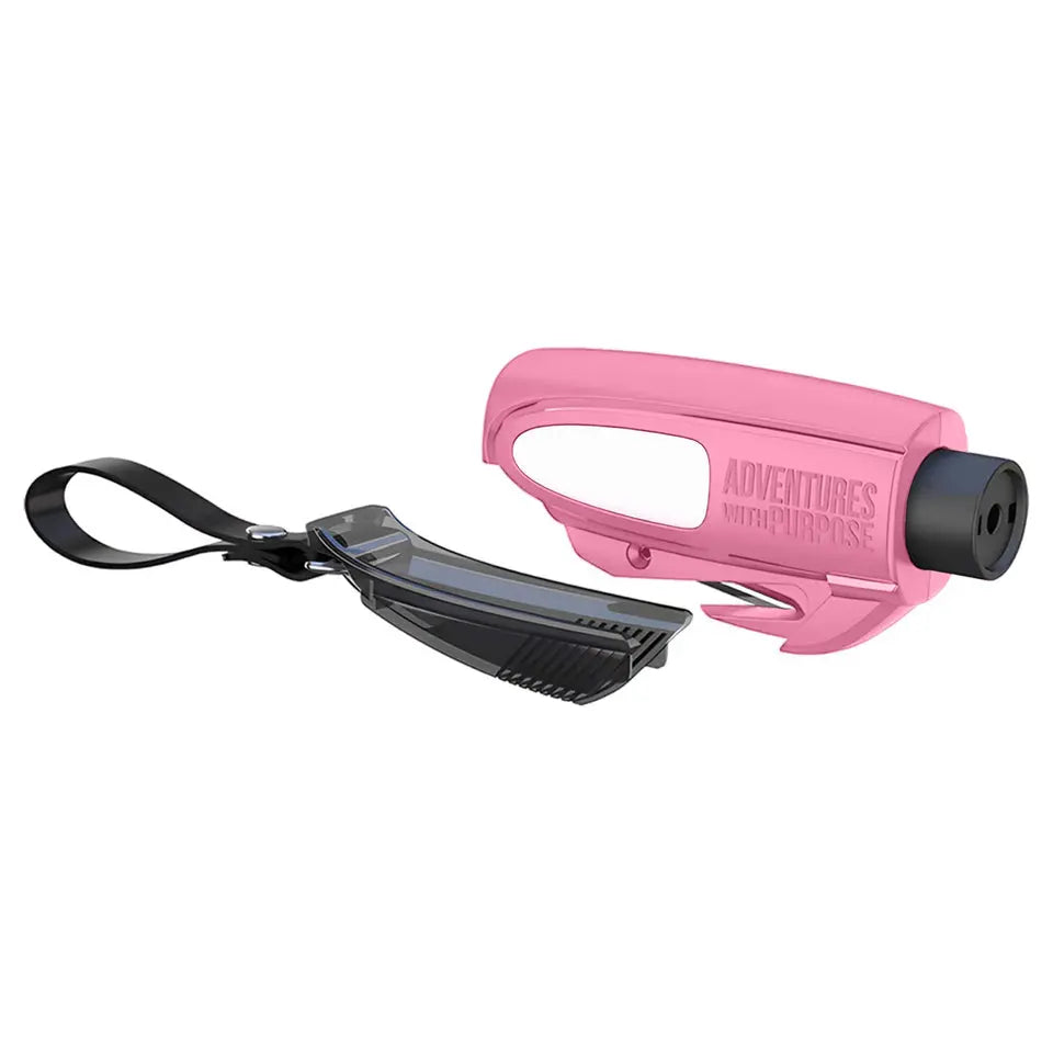 2-in-1 Emergency Car Escape Tool – Window Breaker & Seat Belt Cutter Keychain
