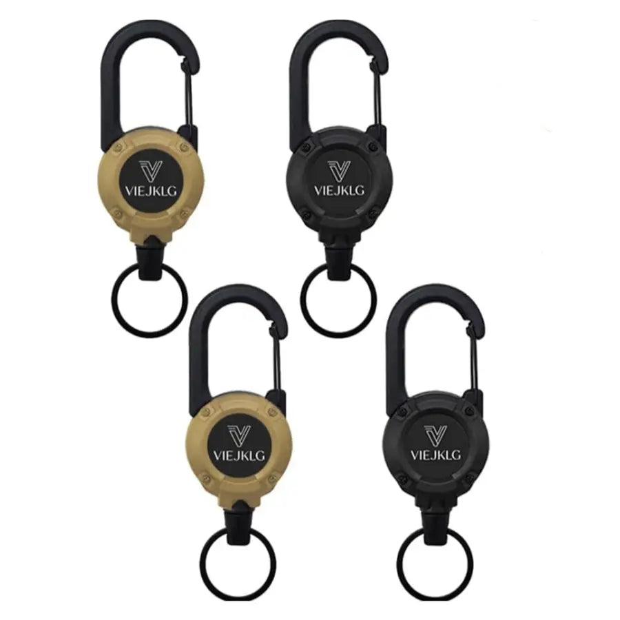 3 In 1 new multifunctional Retractable Pull Reel Carabiner Keychain, Strong Steel Wire Rope Buckle,Outdoor Sport Keychain Tool keychain  accessories