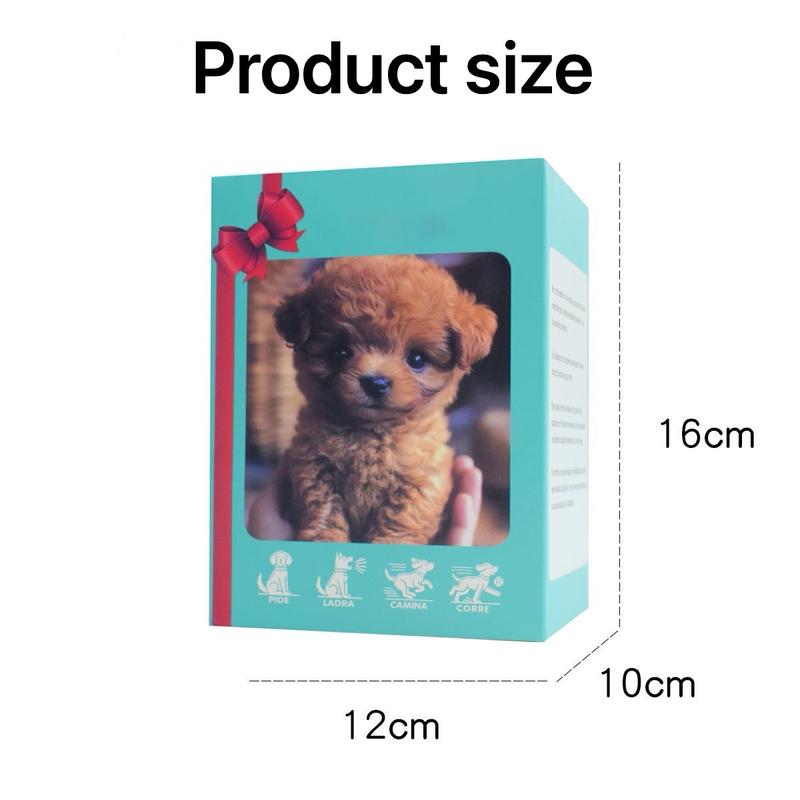 Lifelike Robotic Pup Plush Toy - Interactive Pet That Walks, Barks & Wags Tail, Cute Smart Toy for Kids & Adults,
