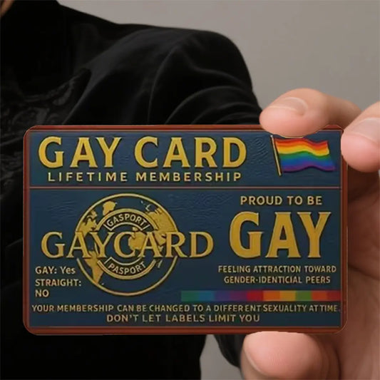 Official "Gay Card" Pride Identity Card - Humorous PVC Collectible Gift for LGBTQ+ & Allies