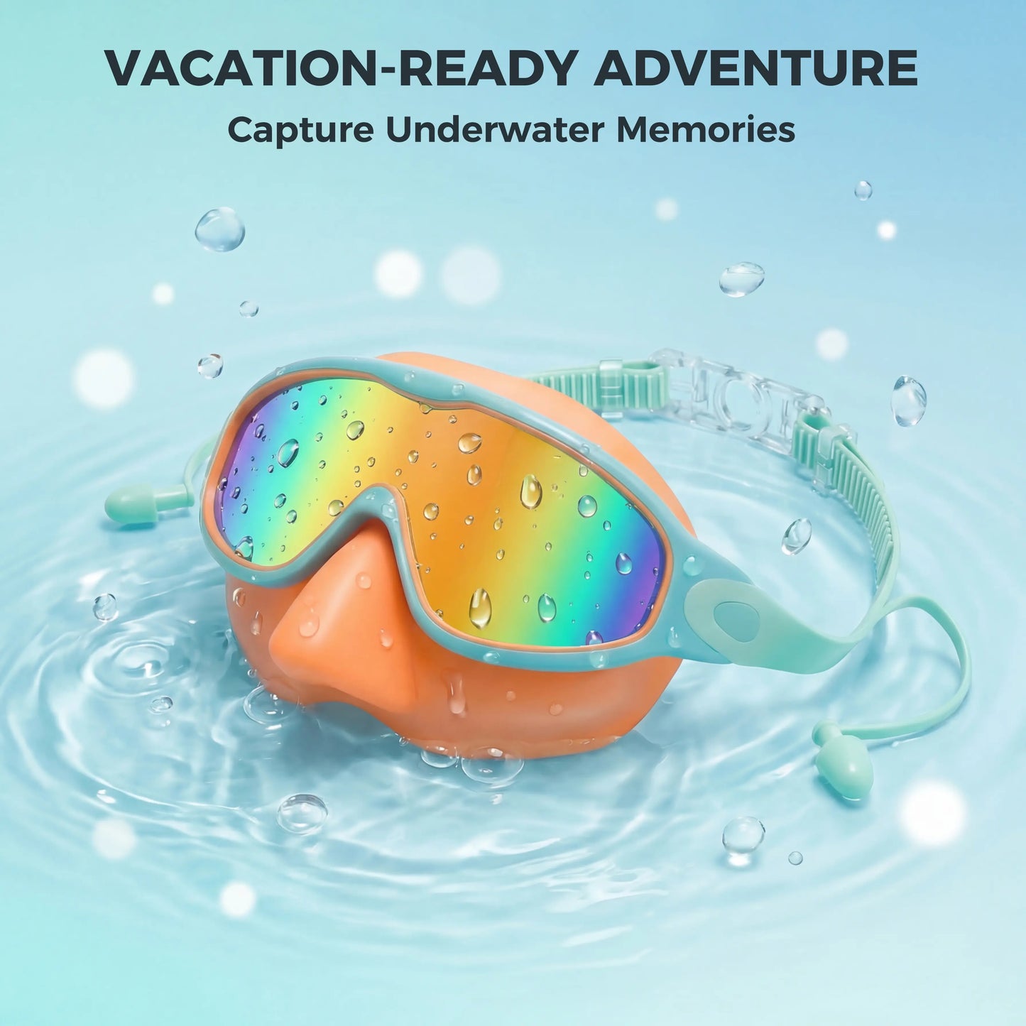 Swim Goggles 2 Pack – Nose-Cover Design for Kids