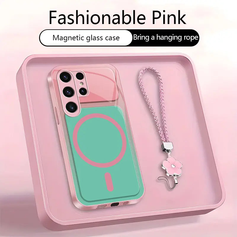 Dopamine Color Block Magnetic Phone Case for Samsung Galaxy S26 Ultra – Full Camera Protection & Shockproof Cover
