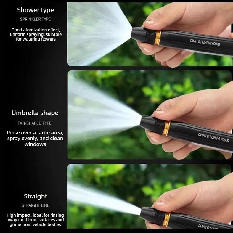 High-Pressure Car Wash Water Gun - Booster Nozzle & Hose for Gardening & Washing
