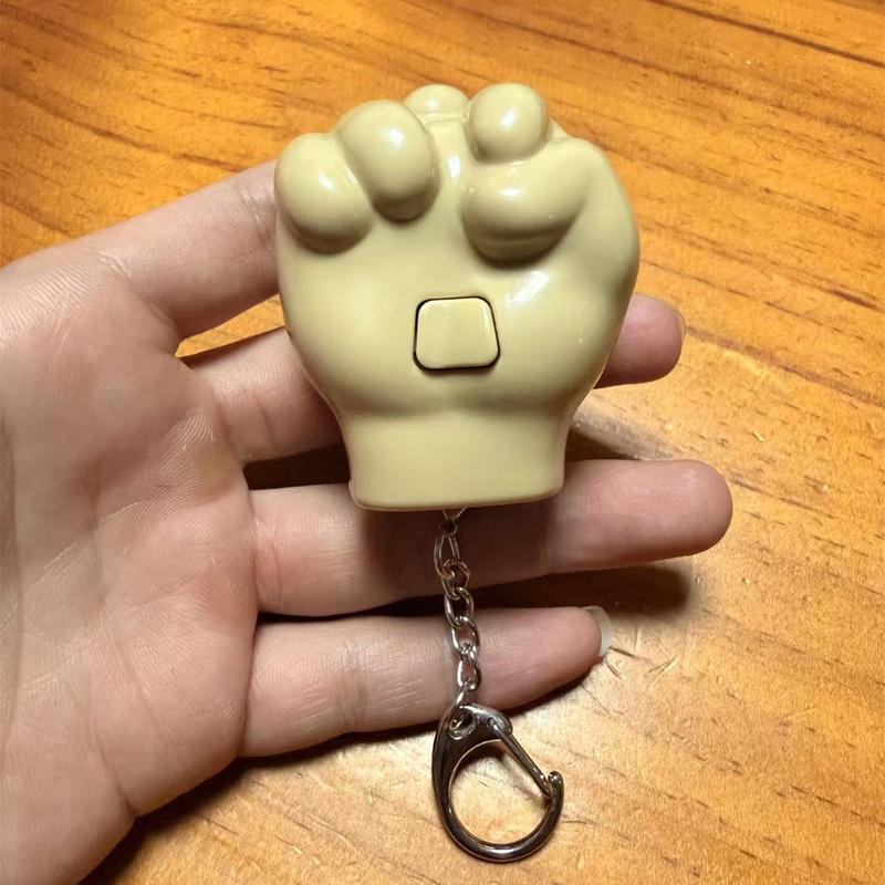 3-Piece Retractable Middle Finger Prank Pendant Set with Press Keychain & Phone Holder