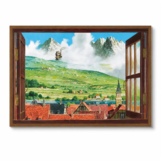 Howl's Moving Castle Art Print, Studio Ghibli Inspired, Anime Wall Art, Hayao Miyazaki Inspired - POSTER NO FRAME