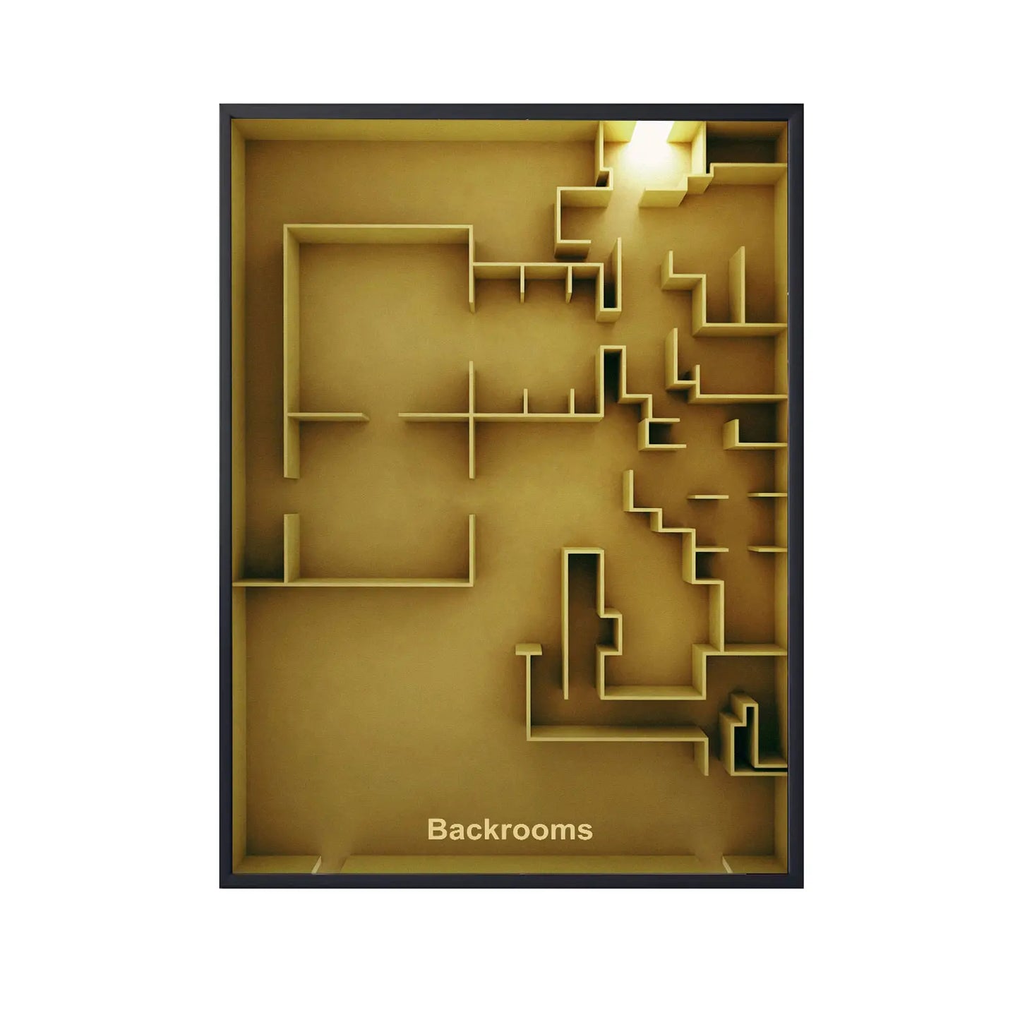 Backrooms 2026 Movie Poster, Kane Pixels Liminal Space Wall Art, Found Footage Horror Film Print, Home Room Decor For Movie Lovers