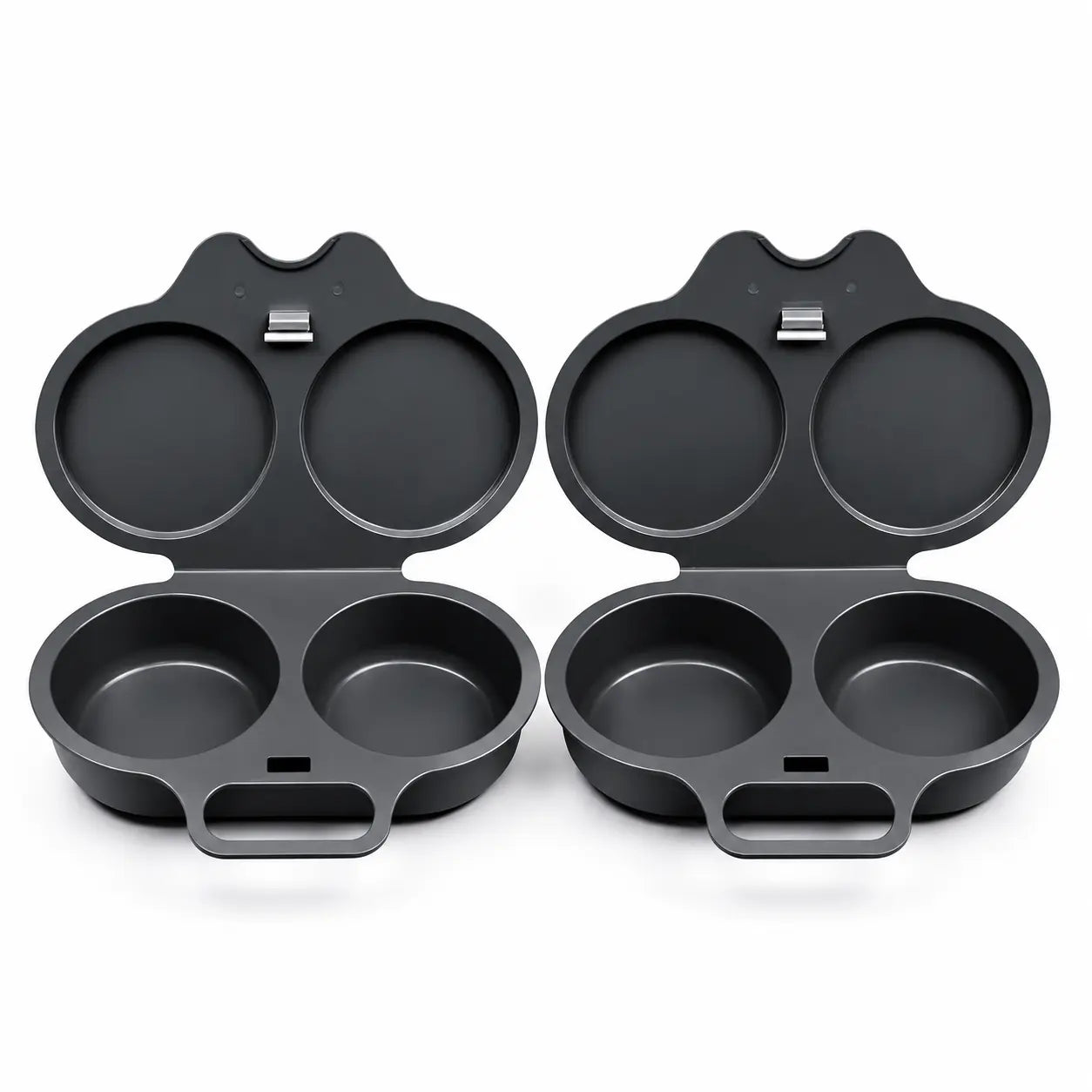 BPA-Free Microwave 2-Cup Egg Steamer Mold (Dark Gray) – Non-Stick Quick Prep Egg Cooker