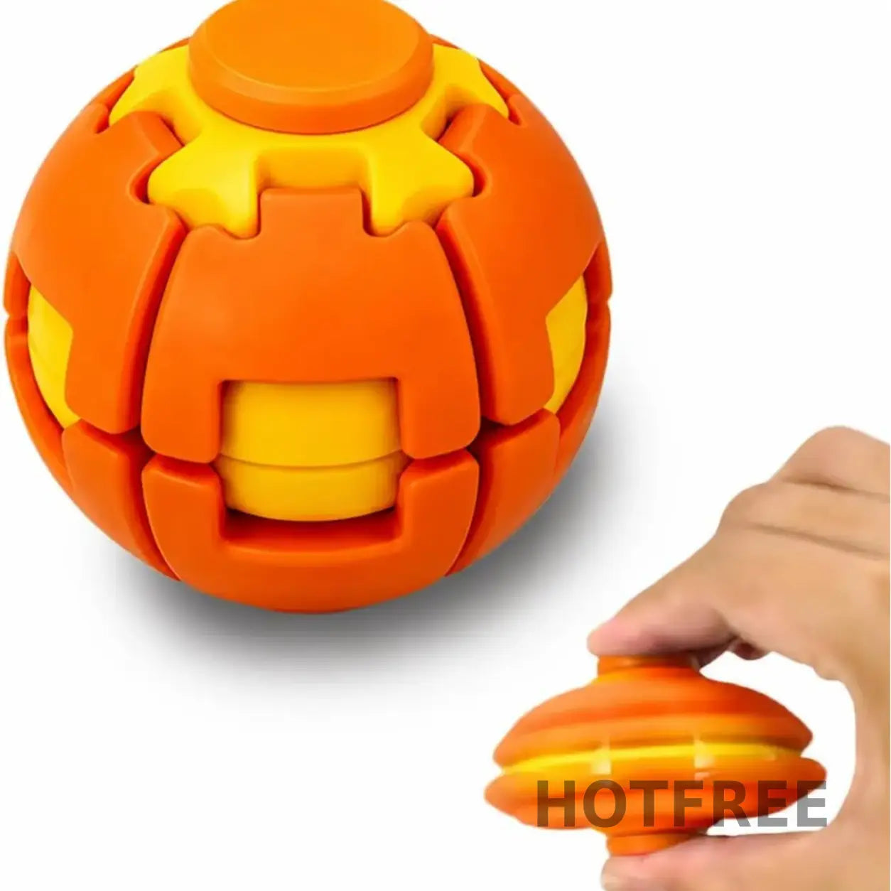 Hotfree 3D Printed Fidget Gyro Ball – Smooth Spinning Stress Anxiety Relief Desk Gadget
